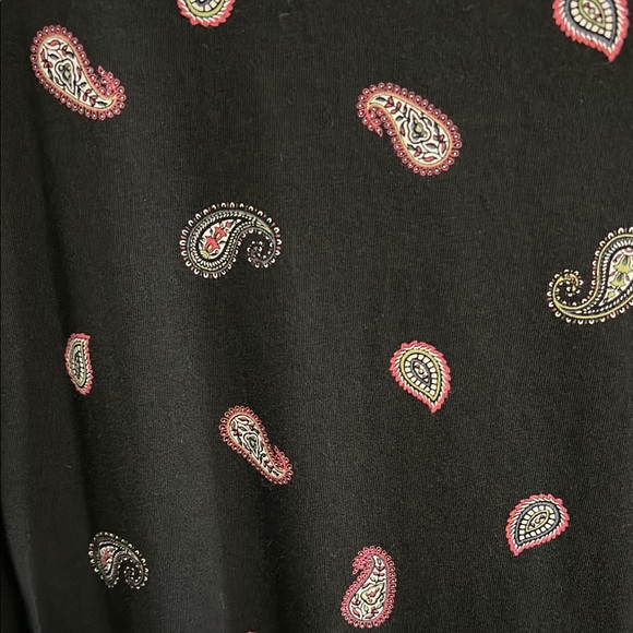 J.Jill Black  Paisley Women's Top size XL - Picture 5 of 5